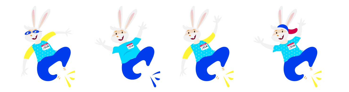 jackrabbit 404 character creation showing rabbits jumping