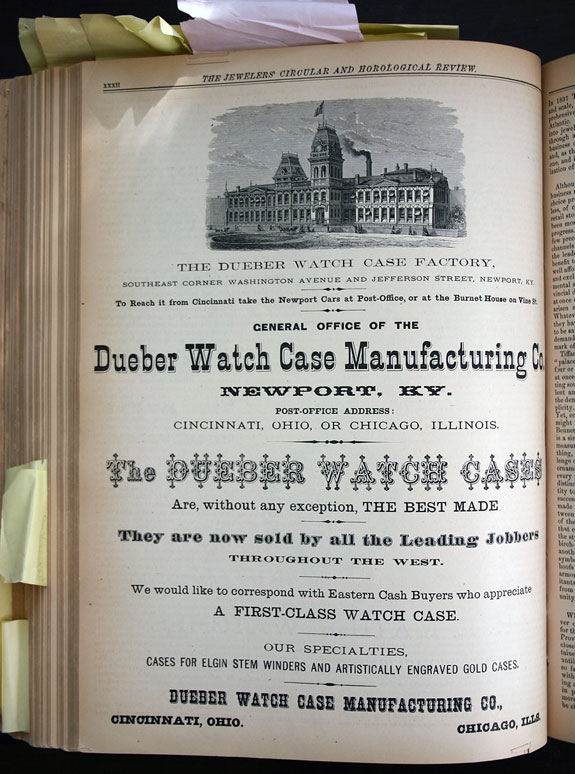 Full page Ad: Dueber Watch Case Manufacturing Co