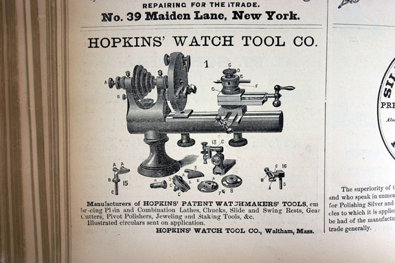 Ad for Hopkins’ Watch Tool Co