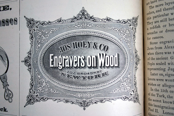 Ad for Joseph Hoey & Co., Engravers on Wood