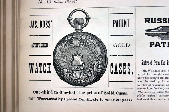Jas. Boss’ patent stiffened gold watch cases